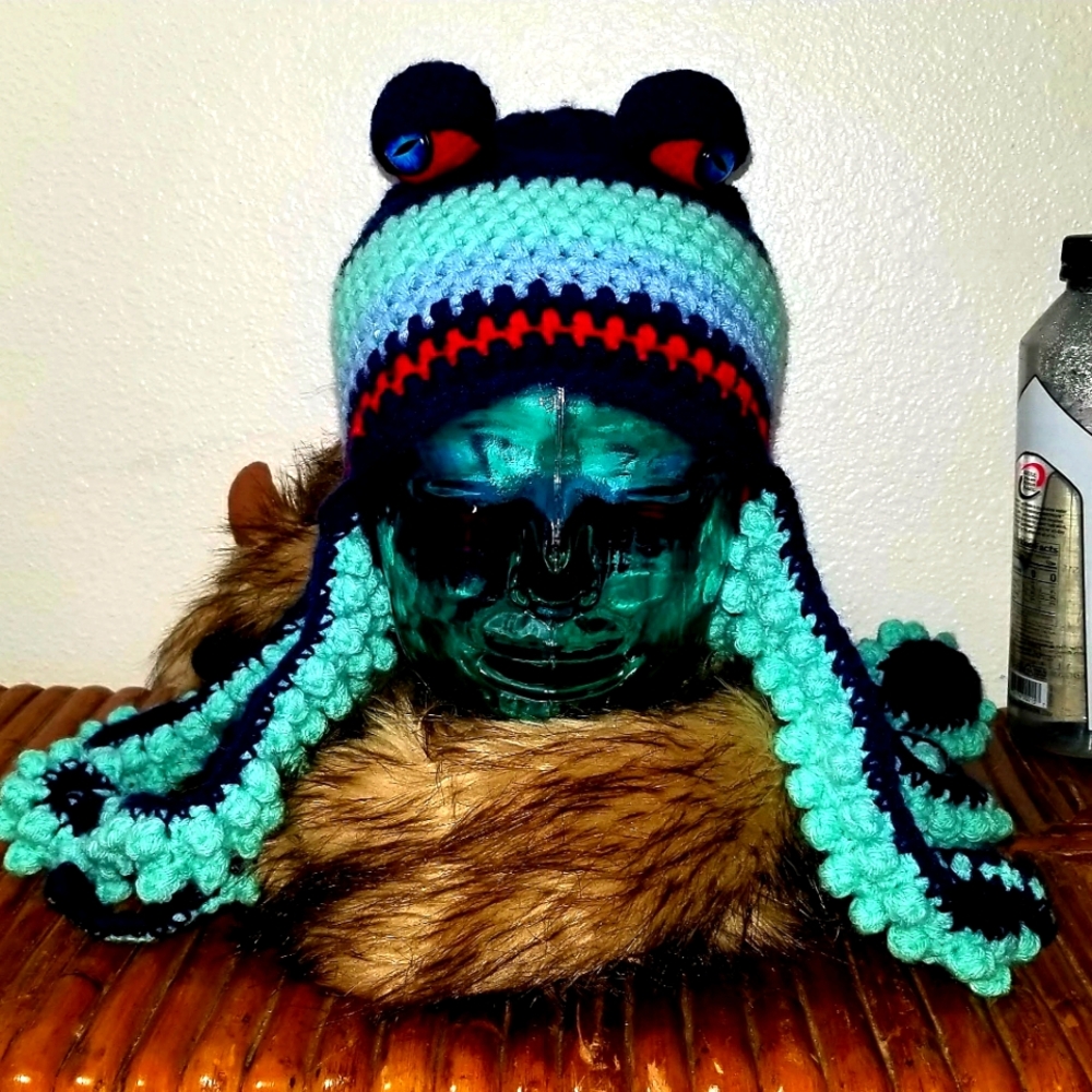 Handmade octo beanie.